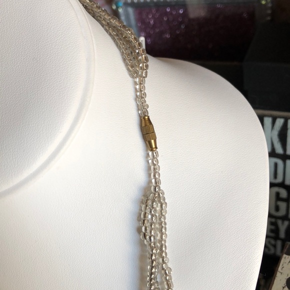 24” Pink and Clear Beaded Necklace - Picture 4 of 4